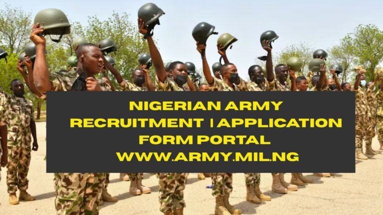 Nigerian Army Recruitment 2025/2026 | Application Form Portal www.army.mil.ng